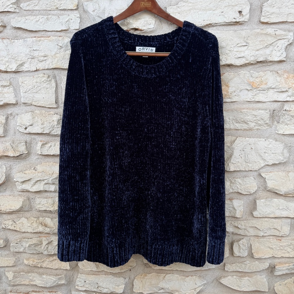 Orvis Women's Deep Blue Crew Neck Sweater